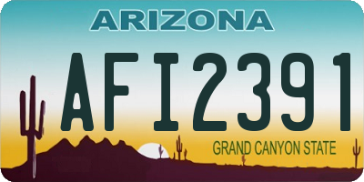 AZ license plate AFI2391