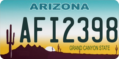 AZ license plate AFI2398