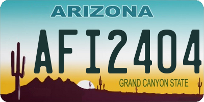 AZ license plate AFI2404