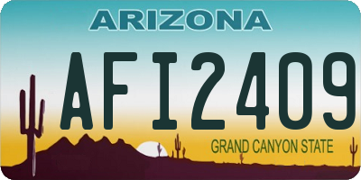 AZ license plate AFI2409