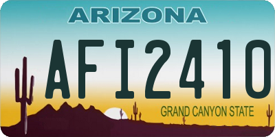 AZ license plate AFI2410