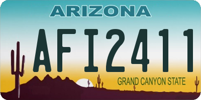 AZ license plate AFI2411