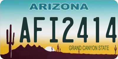 AZ license plate AFI2414