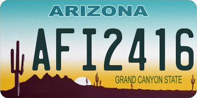 AZ license plate AFI2416