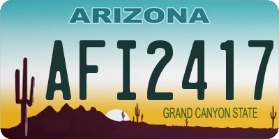 AZ license plate AFI2417