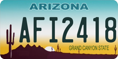 AZ license plate AFI2418