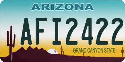 AZ license plate AFI2422