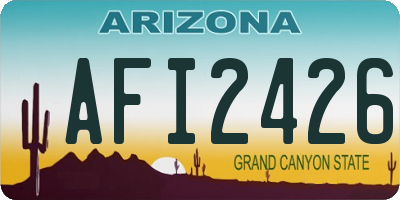 AZ license plate AFI2426