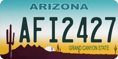 AZ license plate AFI2427