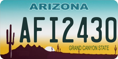 AZ license plate AFI2430