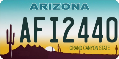 AZ license plate AFI2440