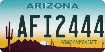 AZ license plate AFI2444
