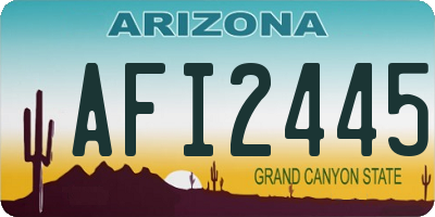 AZ license plate AFI2445