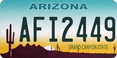 AZ license plate AFI2449