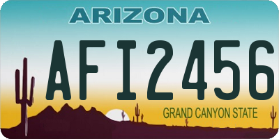 AZ license plate AFI2456