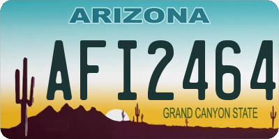 AZ license plate AFI2464
