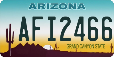 AZ license plate AFI2466