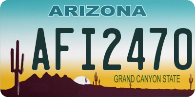 AZ license plate AFI2470