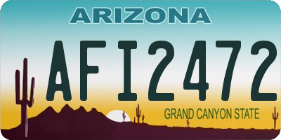 AZ license plate AFI2472