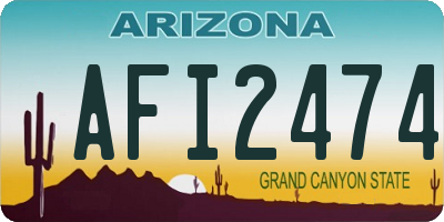 AZ license plate AFI2474
