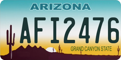 AZ license plate AFI2476