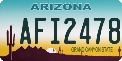 AZ license plate AFI2478