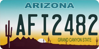 AZ license plate AFI2482