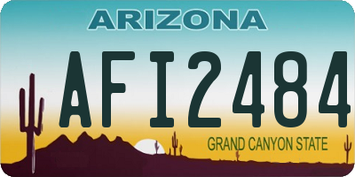 AZ license plate AFI2484