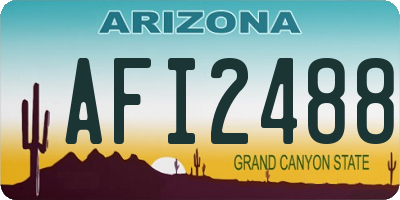 AZ license plate AFI2488