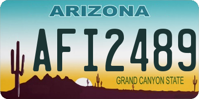 AZ license plate AFI2489