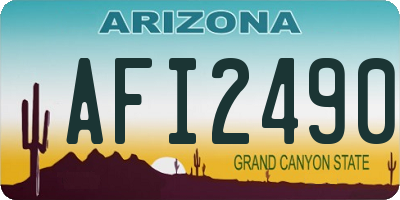AZ license plate AFI2490