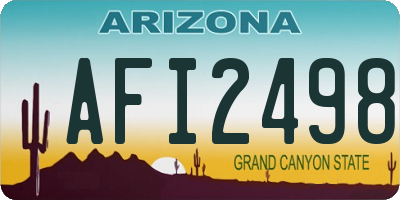 AZ license plate AFI2498