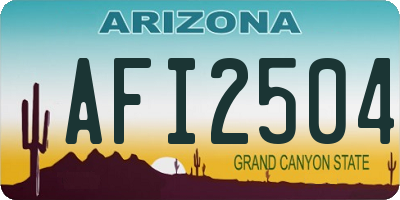 AZ license plate AFI2504