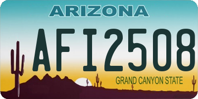 AZ license plate AFI2508