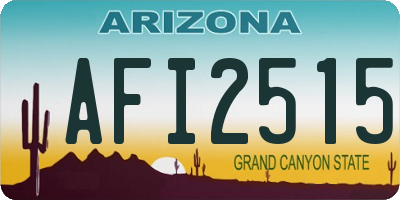 AZ license plate AFI2515