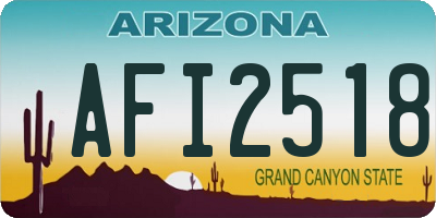AZ license plate AFI2518