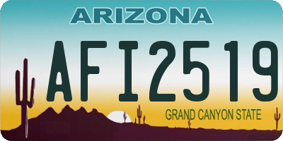 AZ license plate AFI2519