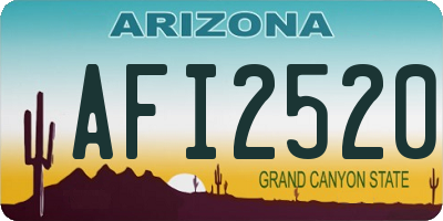 AZ license plate AFI2520