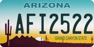 AZ license plate AFI2522