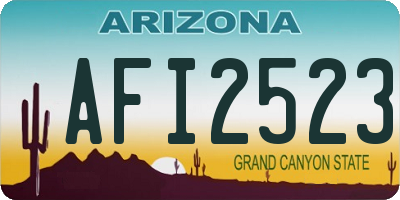 AZ license plate AFI2523