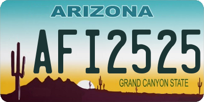 AZ license plate AFI2525