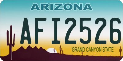 AZ license plate AFI2526