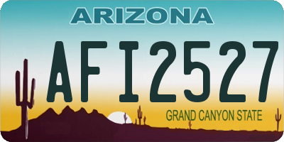 AZ license plate AFI2527