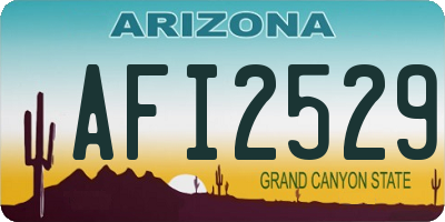 AZ license plate AFI2529