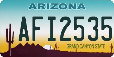 AZ license plate AFI2535