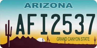 AZ license plate AFI2537