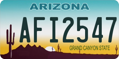 AZ license plate AFI2547