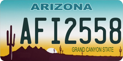 AZ license plate AFI2558