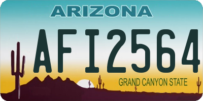 AZ license plate AFI2564