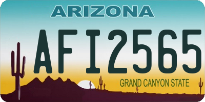 AZ license plate AFI2565